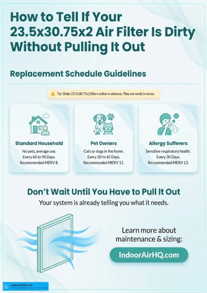 How to Tell If Your 23.5x30.75x2 Air Filter Is Dirty Without Pulling It Out 2 Infographic for How to Tell If Your 23.5x30.75x2 Air Filter Is Dirty Without Pulling It Out