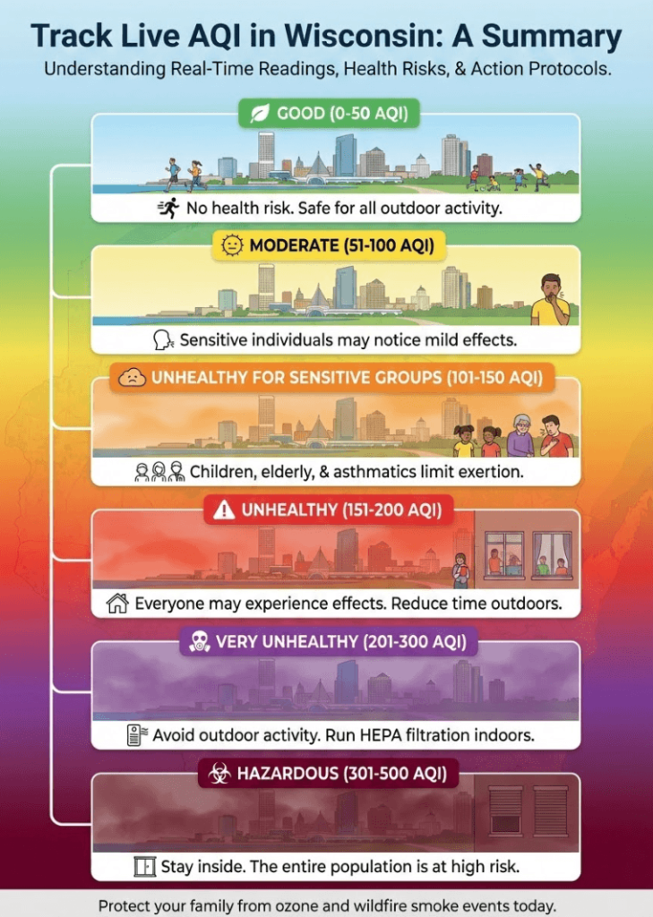 Track Live AQI Map in Wisconsin Today – Air Quality Now 2 Infographic of Track Live AQI Map in Wisconsin Today – Air Quality Now